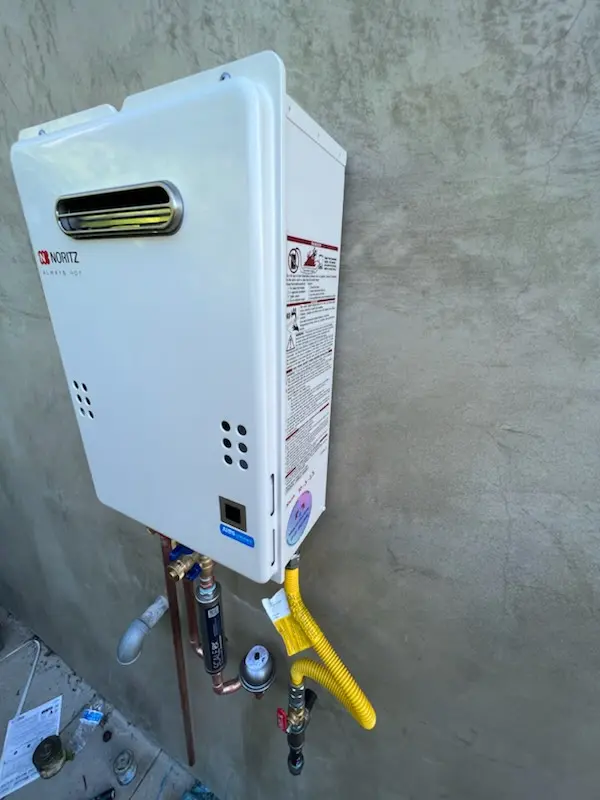 Tankless water heater installation for Carefree Fore homes
